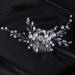 Chargances Bride Pearl Rhinestone Hair Comb Wedding FlowerCrystal Hair Vine Comb Dainty Fashion Beaded Handmade Hair Accessories for Women Bridesmaid Girls (Silver) - Buy Online on GoSupps.com