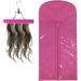 Vriusi Wig Bag with Hanger | Hair Extension Storage Hair Travel Extensions Bag with Hanger Hair Extension Storage Bag Portable Wig Bag for Store Style Human Hair Hot Pink - Buy Online on GoSupps.com