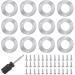 12PCS Bird Nest Box Protection Plates 32mm Wild Bird Boxes Garden Small Birds Metal Plate Birdhouses Bird Houses Robin Nest Box Sparrow Nest Box Owl Budgie Swift Stainless Steel Plate