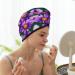 Purple Daisy Coral Velvet Dry Hair Cap Ideal for Home Travel Pool Parties & More | Quick Drying & Soft Comfort - Buy Online on GoSupps.com