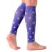 Doc Miller Calf Compression Sleeve 20-30mmHg for Shin Splints & Varicose Vein - 1 Pair Medium Violet/White Polka Dots - Buy Online on GoSupps.com