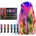 Hair Chalk Comb LAWOHO 6 Colors Temporary Hair Dye Marker Gifts for Girls Kids Adults for Halloween Christmas Birthday 8 9 10 11 12 year old girl gift Party, Cosplay 6 colors Hair Chalk Comb 6 Count (Pack of 1)