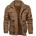 Buy Hanxiulin Men's Plush Fleece Jacket - Warm Winter Coat with Hood Long-Sleeved Cuddly Comfort in Khaki (XXL) | International Shipping Available - Buy Online on GoSupps.com