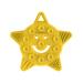POPPIES Smiley The Star BPA-Free Silicone Suction Cup Teether  Sensory  Bath Toy (Yellow)