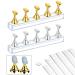 Cyh 2 set acrylic nail exercise stand magnetic nail tip holder training fingernail display stand and 96 reusable adhesive spatula for nail art nail polish display and nail art practice
