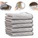 Realisticm Double Stainless Steel Scrubber Graceiful Double Stainless Steel Scrubber Double Sided Silver Wire Dishcloth for Pans Dishes Stove (5PCS)