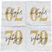 20 Premium 33x33 cm Napkins for 70th Birthday - Elegant White Gold & Black Design - Perfect for International Shipping - Buy Online on GoSupps.com