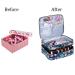 LYFFXYH Nail Polish Carrying Case - Portable Double-Layer Storage Bag for 42 Bottles (15ml) - Green Leaf Design - Ideal for Organizing Nail Polish and Manicure Set - Buy Online on GoSupps.com