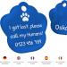 ENGRAVO Personalized Dog Tag Paw in Blue - 33mm with 2 Key Rings | Custom Engraving Available - Buy Online on GoSupps.com