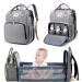Baby wrap bag Backpack diaper backpack baby bag travel backpack with diaper support multifunctional water -repellent large capacity wrapping bag large travel backpack for mom & dad gray