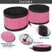 PetAmi Collapsible Dog Bowls - 2 Pack Travel Water & Food Bowls for Pets - Portable, Foldable & Lightweight - Pink - Buy Online on GoSupps.com