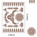 Brown Henna Temporary Tattoo Stickers - 80+ Exquisite Lace Flower Mandala Elephant Patterns - Waterproof Fake Tattoos for Women - 6Pcs Set - Buy Online on GoSupps.com