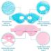 Piwosgol 2-Piece Cooling Eye Mask Set | Reusable Gel Therapy for Migraines Swollen Eyes & Dryness - Blue & Pink - Buy Online on GoSupps.com