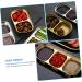 LIFKOME 6 Pcs Seasoning Dish Appetizer Dessert Plate Two Compartment Food Container Sauce Bowl Kitchen Dish Tool Chip and Dip Gold Cups Vinegar Dish Japanese and Korean 304 Stainless Steel 20x8cmx2pcs Goldenx2pcs - Buy Online on GoSupps.com