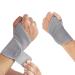 Abnii Wrist Support 1Pair Compression Wrist Brace Hand Support Wrist Straps Breathable One Size Fits Left or Right Hand Adjustable for Carpal Tunnel Tendonitis Fitness Arthritis Pain Relief (Gray) Gray (1Pair)