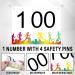 Running Bib Competitor Numbers with Safety Pins for Marathon Sports Competition Events Numbers Race Bibs Paper Tags Tear Proof Waterproof for Track and Field 6 x 7.5 Inch (1-100 Number  100 Pieces) - Buy Online on GoSupps.com