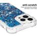 Tivenfezk Nadoli Glitzer Treisand Shell for iPhone 15 Pro Max | Shockproof Transparent TPU Quicksand Case | Blue Mobile Phone Cover - Buy Online on GoSupps.com