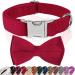 Asvin dog collar velvety with removable dog fly soft and comfortable dog collar multi -color velvety dog collar for weddings birthdays parties etc.