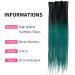 Handmade 24 Synthetic Dreadlock Extensions - 0.6cm Thin Crochet Braids in Green | Soft Hip-Hop Style - 20 Strands - Buy Online on GoSupps.com
