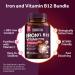 Iron and Vitamin B12 Bundle 5000 mcg B12 Zero Sugar Carbonyl Iron with Vitamin C Gentle on The Stomach - Buy Online on GoSupps.com