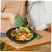 BESTonZON Salad Plate Decor for Kitchen Decoration for Living Room Shell Shaped Plate Home Decor Plate Kids Food containers White Salad Bowls Serving Bowl Ceramic Serving platters Snack Case Black 16.3X15.5X3.5CM - Buy Online on GoSupps.com