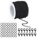 Forise 30 Feet Necklace Chains 3mm Twisted Links Chain for DIY Jewelry Making,Necklace Chains Set with 20Pcs Lobster Clasps 50Pcs Jump Rings black Chain Width 3.0mm