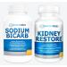 Kidney Restore & Sodium Bicarb 2 Pack Kidney Cleanse Natural Supplement Sodium Bicarbonate Buffer Acid Naturally