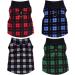 Rbenxia Buffalo Plaid Dog Sweaters 4-Pack | Soft Fleece Vest Pullover for Small Pets | Winter Outfits for Dogs and Cats - Buy Online on GoSupps.com