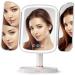 KINGMAS Lighted Makeup Mirror Vanity Mirror and Sunset Lamp  1x 2X 3X Magnification  Makeup Mirror with Lights  Touch Control  Rechargeable 5000mAh  Portable LED Makeup Mirror  Women Gift