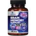 Brain Memory Supplement Pills - 3X Strength Nootropics for Concentration Clarity & Focus Support - Brain Health Cognitive Vitamins with Bacopa Phosphatidylserine & DMAE Brain Booster - 60 Capsules 60 Count (Pack of 1)
