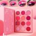 Rosa eyeshadow palette make-up afflano highly pigmented purple pink pink eyeshadow pallet blendable matte shimmer shades small sweet violet eye make-up pallet for girls women
