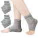 ICEBLUEOR 2Pairs Moisturising Socks Soft Vented Silicone Gel Socks to Relieve Heel Pain Cracked Heel Socks for Dry Hard Cracked Skin Day Night Foot Protector Toeless Socks for Male & Female