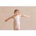 Kaycey Short Sleeve Popper Vest Bodysuit for Special Needs Kids 5-6 Years - White - Buy Online on GoSupps.com