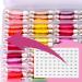 Embroidery Floss Organizer Box with 17 Compartments and 100 Cardboard Bobbins - Cross Stitch Supplies and Storage with Floss Number Stickers - Buy Online on GoSupps.com