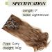 S-noilite 17-26 Inches 8pcs Long Full Head Clip In Hair Extensions - Light Brown 17 Inches Curly - 60 Colour Options | Sexy Lady Fashion Choice - Buy Online on GoSupps.com