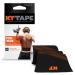 KT Tape Pro Wide Kinesiology Therapeutic Sports Tape, 10 Precut 10 Inch Strips, Double Width Lower Back or Large Muscle Groups, Water Resistant, 1N) Black - Precut/Wide, Small (814179022578)