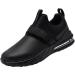 LARNMERN Non Slip Work Shoes for Men Kitchen Chef Slip Resistant Shoe Waterproof Food Service Restaurant Slip on Sneakers Walking and Casual Air Cushion Working Footwear 11 Black