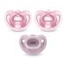 NUK Comfy Orthodontic Pacifiers  0-6 Months  3 Pack Pink/Purple 1 Count (Pack of 1)