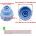 Face Care Skin Beauty Set Spare Parts Water Scrub Silicone Tips (12 pcs Small and Large Vortex) Blue Silicone 12Pcs - Buy Online on GoSupps.com
