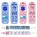 Winmany 2Pack Silicone Teething Toys for Babies Remote Control Shape Molar Teether Chew Sensory Teether Toy for Toddlers Boys and Girls BPA Free with Pacifier Clip (Blue+Pink 2)