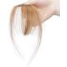 Clip in Fringe Human Hair 100% Real Remy Light Bangs (#6 Light Brown) - Buy Online on GoSupps.com