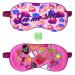 Sleeping Mask for Travel - 100% All Natural Silk Eye Mask - Reversible Wake/Sleep Fun Blindfold Design for Airplane Travel Plus Free Earplugs Pink