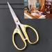 Aemoe 5inch All Stainless Steel Office Scissors Ultra Sharp Blade Shears Sturdy Sharp Scissors for Office Home School Sewing Fabric Craft Supplies Multipurpose Scissors Gold(SC0005-GOLD-S) 5" Gold - Buy Online on GoSupps.com