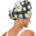 Daisy Flower Black White Plaid Hair Towel 2 Pack | Super Absorbent Quick Dry Hair Turbans for Women & Girls - Buy Online on GoSupps.com