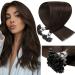 LAAVOO Extensions Real Hair Bonings Brown Real Hair Extensions With Keratin Bondings Dark Brown Bonding Extensions Real Hair Braun Pre Bonded 1g/S #4 50g 50 strands 40 cm 1-30 u Tip #4