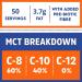 Organic MCT Oil Powder for Clean Energy & Ketosis | C8 & C10 Medium Chain Triglycerides | Non-Dairy Keto Coffee Creamer | 50 Servings - Buy Online on GoSupps.com