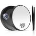 MIYADIVA 30X Magnifying Mirror  Small Magnifying Mirror with Suction Cup and Tweezers  As a Travel Mganifying Mirror  Compact Mirror Set for Plucking Eyebrows 3.5 Inches