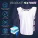 24 Pack Mercerized Fabric Scrimmage Soccer Pinnies Vests - Youth & Adult Sports Training Jerseys - Black/White - Buy Online on GoSupps.com