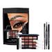 Makeup Eyeshadow Eyeshadow Eye Liner Mascara Portable Eye Enhancing Kit | Long Lasting Waterproof/Set Eye Enhancing Kit Eyeshadow Eye Liner & Mascara for Women Eye Makeup
