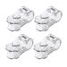 Karelwui 4 pieces cute cat paw ceiling holder clips needless seamless closure for duvets prevents slipping universal bed sheet clips non-slip 4 pieces clear